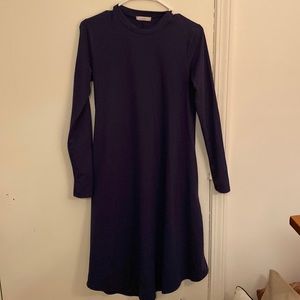 Reborn J long sleeved dress, navy blue, size small.